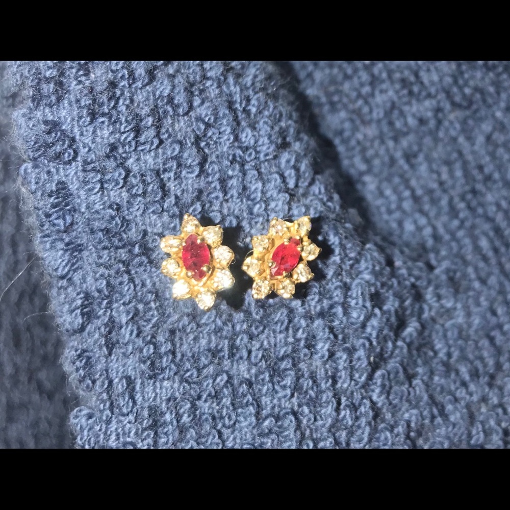 Ruby and Diamond earrings